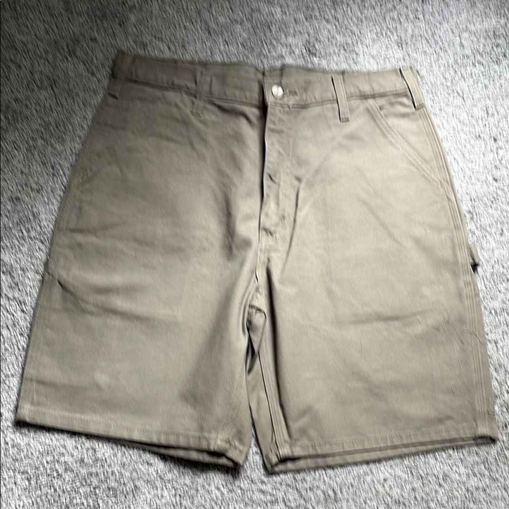 Carhartt Tan Flat Front Shorts
